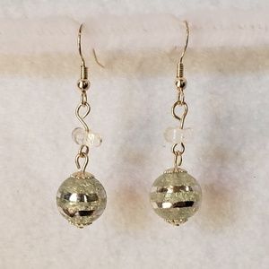 Beautiful crystal & silver earrings